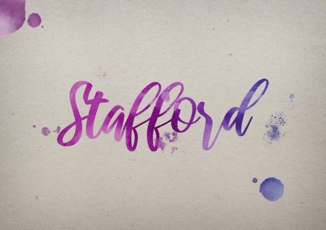 Free photo of Stafford Watercolor Name DP