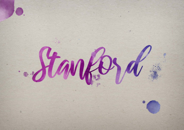 Free photo of Stanford Watercolor Name DP