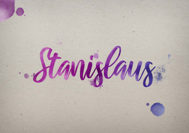 Free photo of Stanislaus Watercolor Name DP