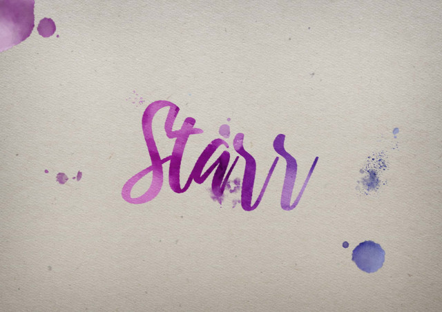 Free photo of Starr Watercolor Name DP