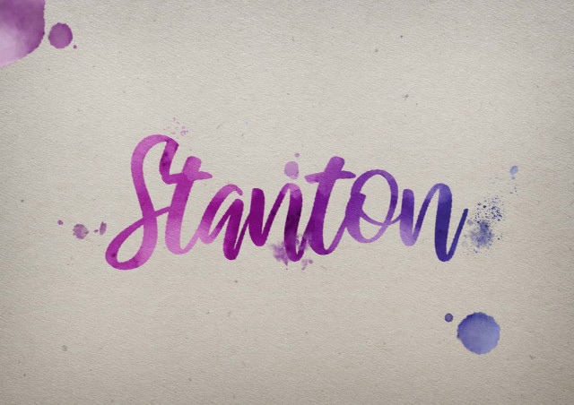 Free photo of Stanton Watercolor Name DP