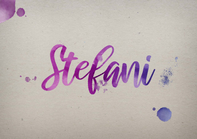 Free photo of Stefani Watercolor Name DP