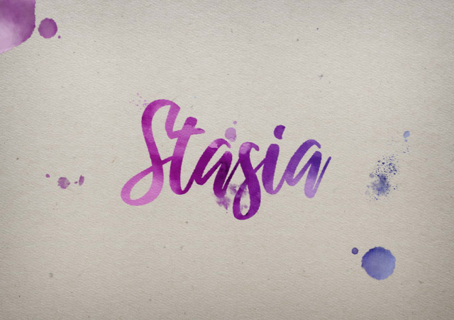 Free photo of Stasia Watercolor Name DP