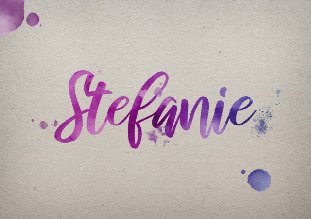 Free photo of Stefanie Watercolor Name DP