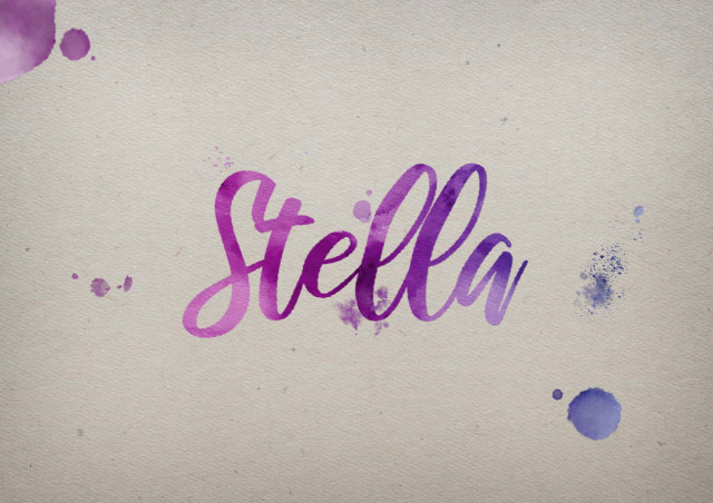 Free photo of Stella Watercolor Name DP