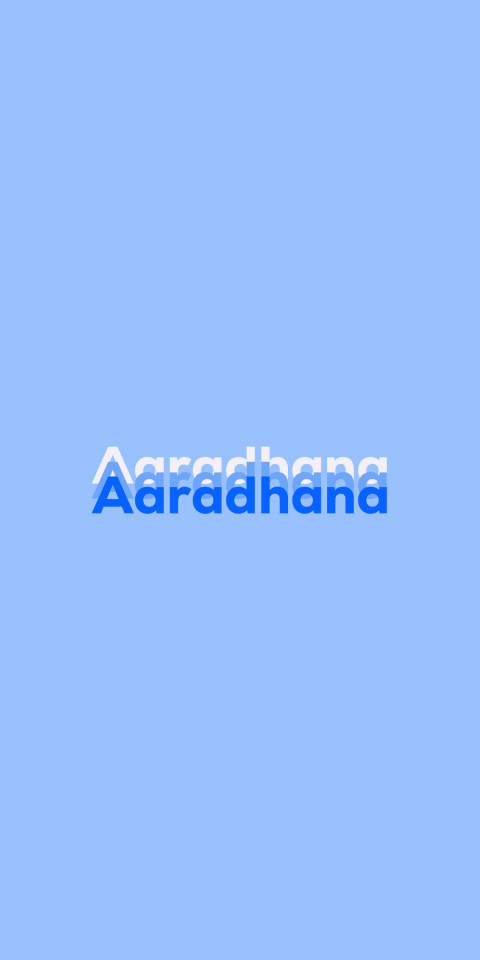 Free photo of Name DP: Aaradhana