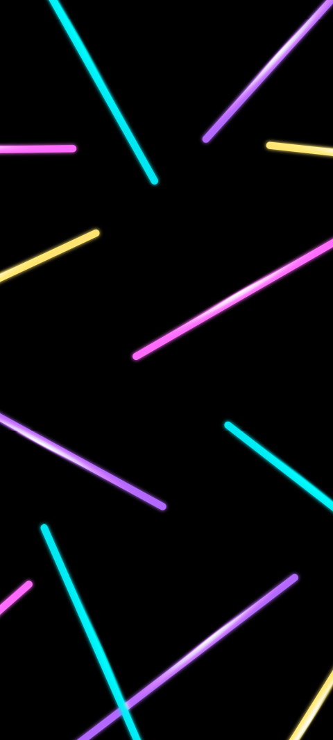 black background with neon colored sticks