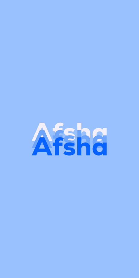 Free photo of Name DP: Afsha