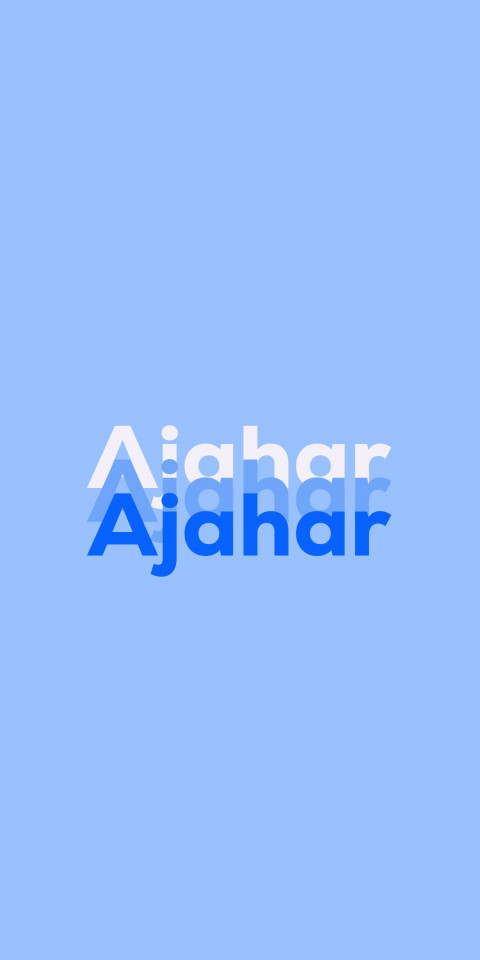 Free photo of Name DP: Ajahar