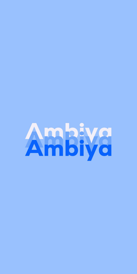 Free photo of Name DP: Ambiya
