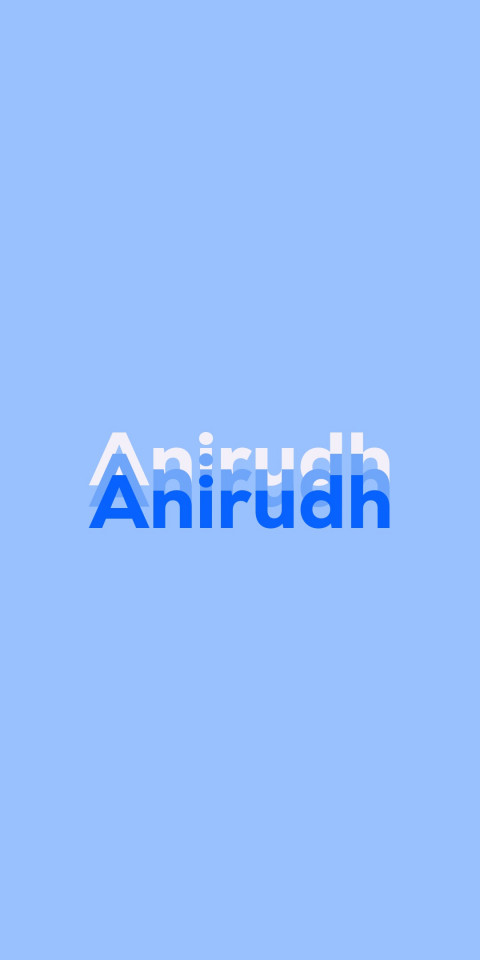 Free photo of Name DP: Anirudh