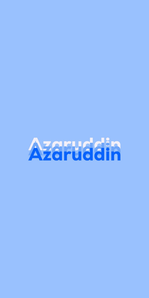 Free photo of Name DP: Azaruddin