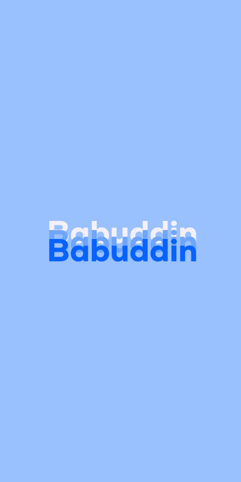 Free photo of Name DP: Babuddin