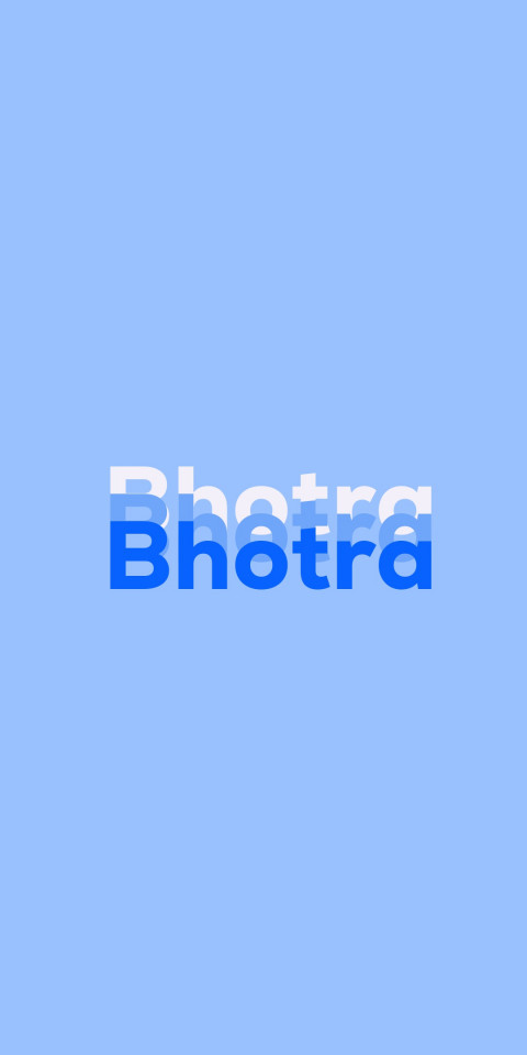 Free photo of Name DP: Bhotra