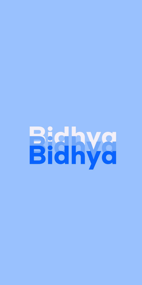 Free photo of Name DP: Bidhya