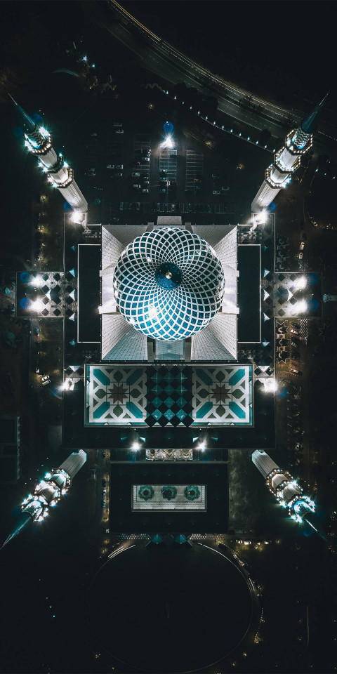Free photo of Bird's eye view of Sultan Salahuddin Abdul Aziz Shah Mosque