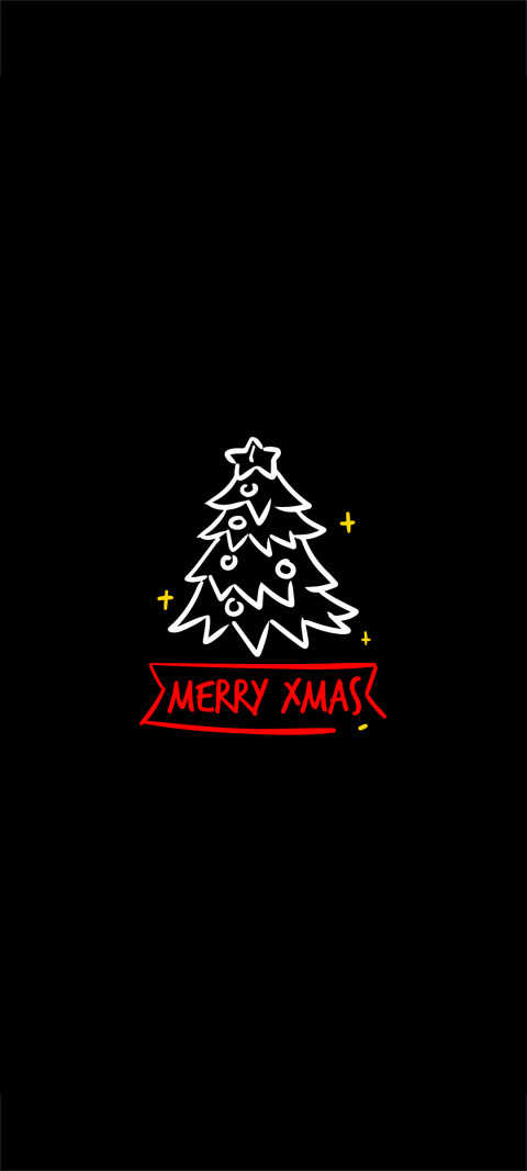Free photo of Christmas Tree Amoled Wallpaper with Font, Text & Logo