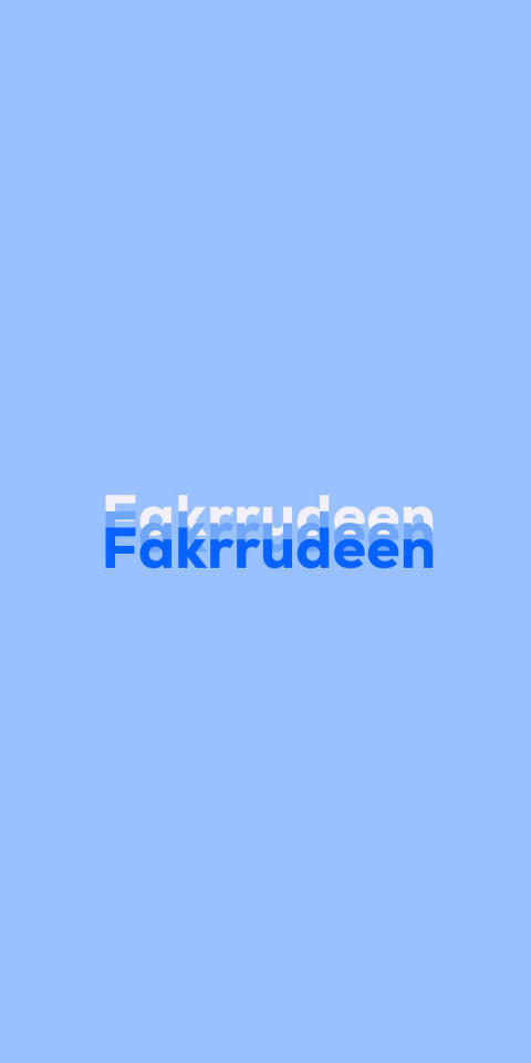 Free photo of Name DP: Fakrrudeen