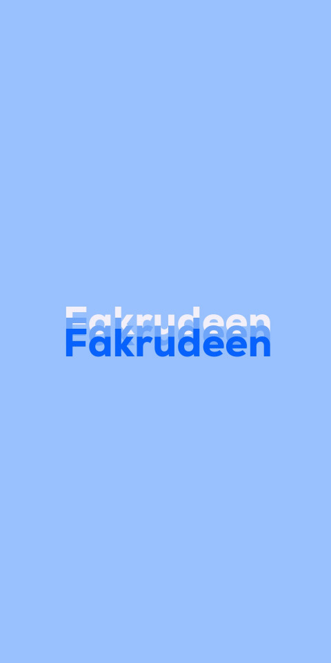 Free photo of Name DP: Fakrudeen