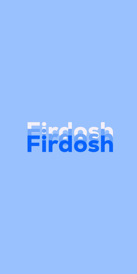 Free photo of Name DP: Firdosh