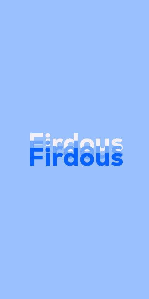 Free photo of Name DP: Firdous