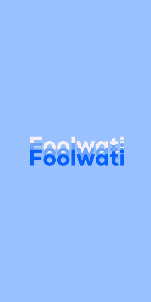 Free photo of Name DP: Foolwati