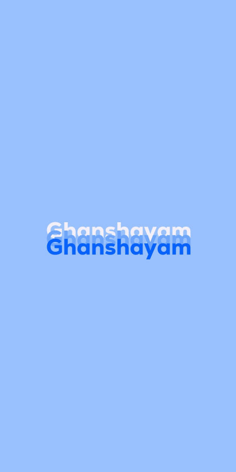 Free photo of Name DP: Ghanshayam