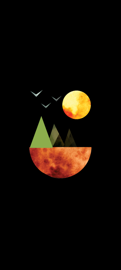 Free photo of Illustrations Amoled Wallpaper with Astronomical object, Orange & Amber