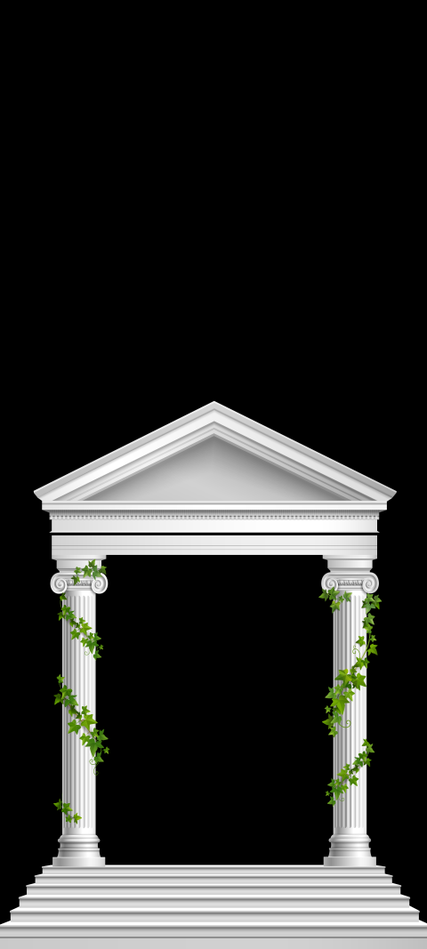 Free photo of Illustrations Amoled Wallpaper with Column, Architecture & Arch