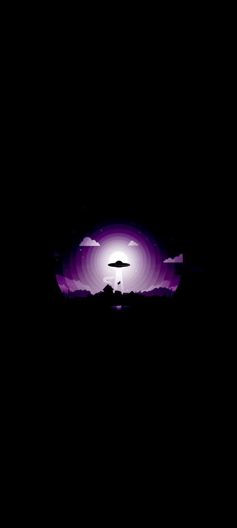 Free photo of Illustrations Amoled Wallpaper with Violet, Purple & Sky