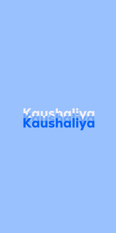 Free photo of Name DP: Kaushaliya