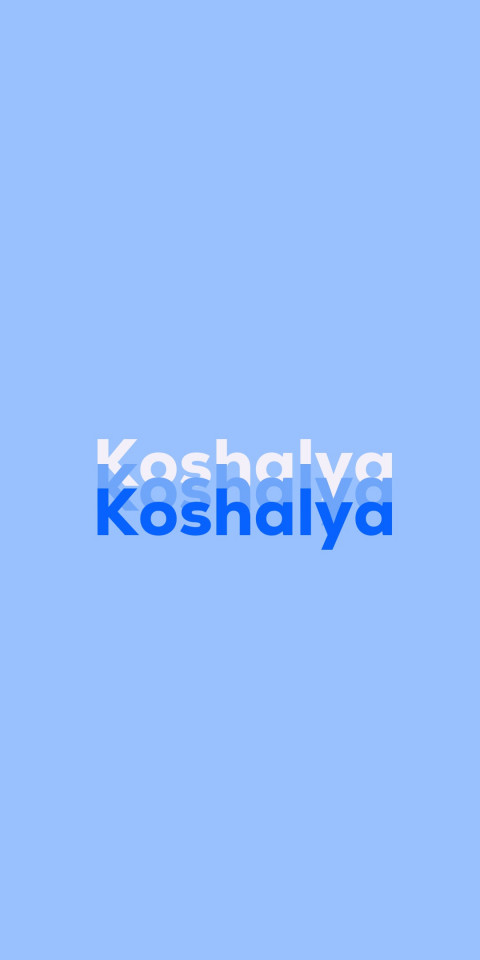 Free photo of Name DP: Koshalya