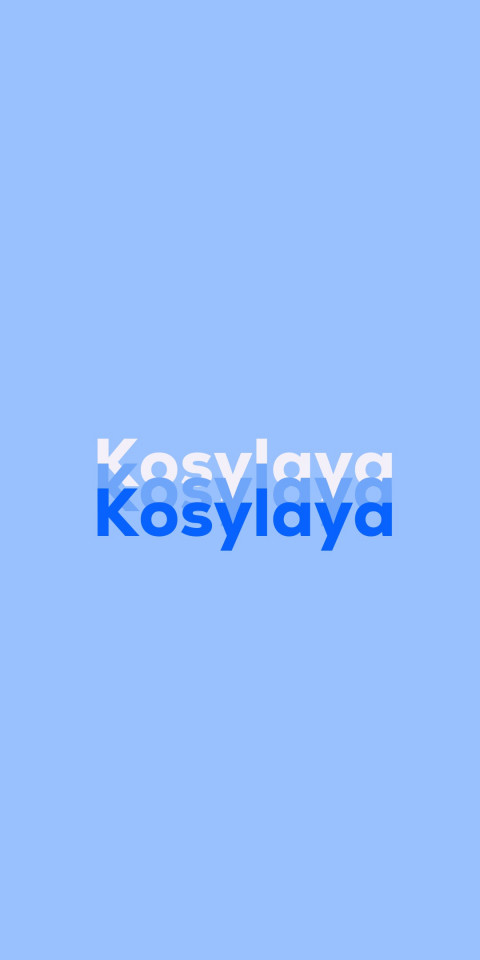 Free photo of Name DP: Kosylaya