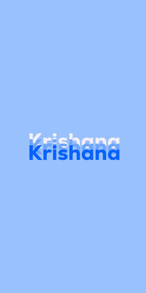 Free photo of Name DP: Krishana