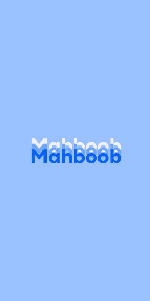 Free photo of Name DP: Mahboob