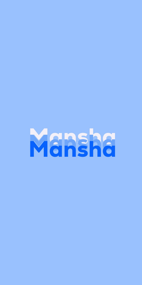 Free photo of Name DP: Mansha