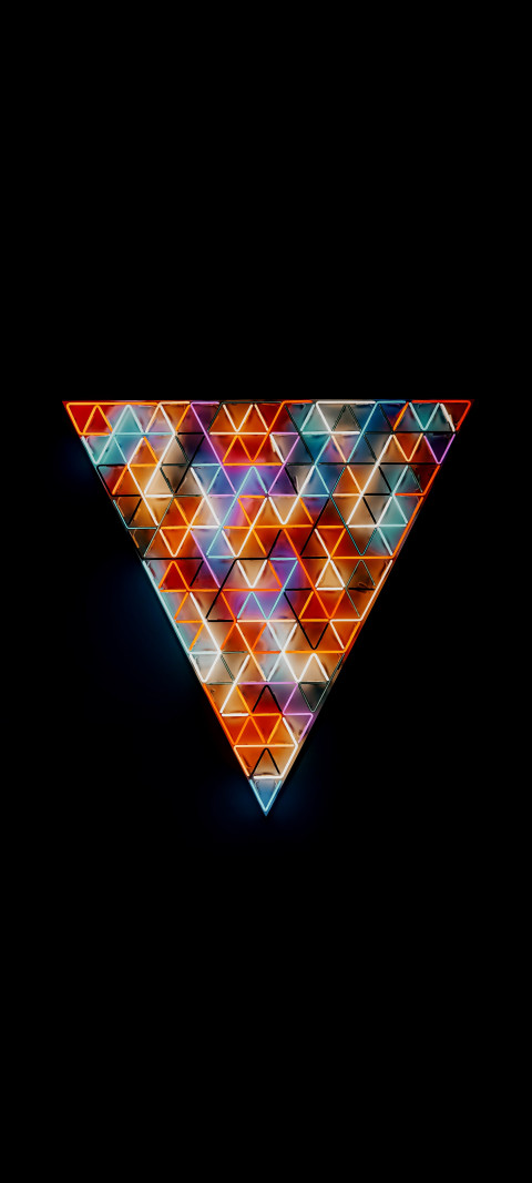 Free photo of Misc  Amoled Wallpaper with Orange, Triangle & Pattern