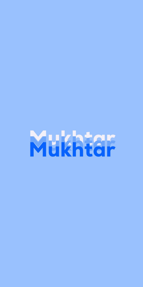 Free photo of Name DP: Mukhtar