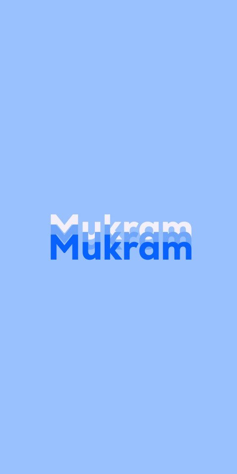 Free photo of Name DP: Mukram