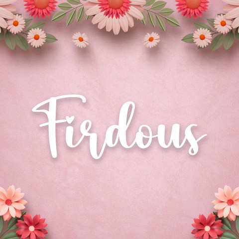 Free photo of Name DP: firdous