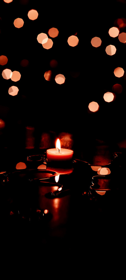 Free photo of Objects Amoled Wallpaper with Lighting, Light & Candle