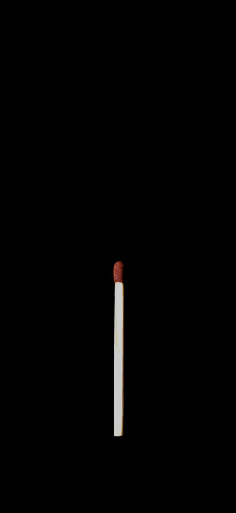 matchstick standing in the dark