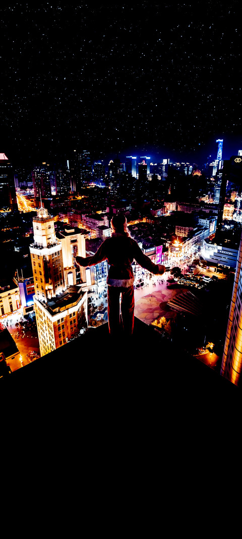 Free photo of People Amoled Wallpaper with Night, City & Urban area