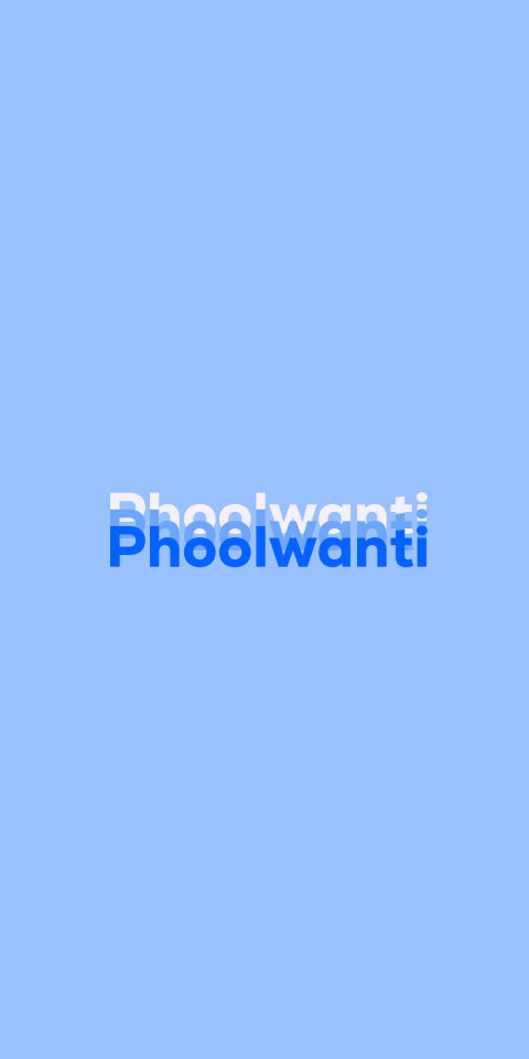 Free photo of Name DP: Phoolwanti