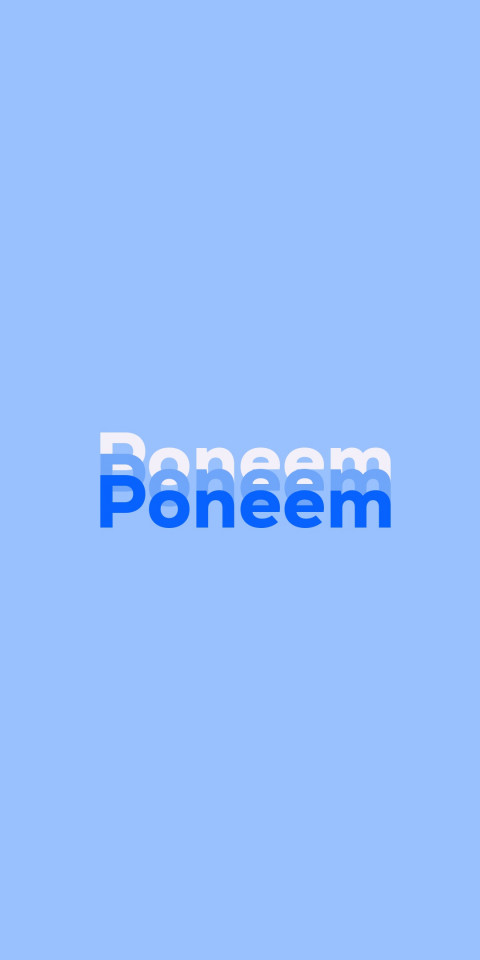 Free photo of Name DP: Poneem