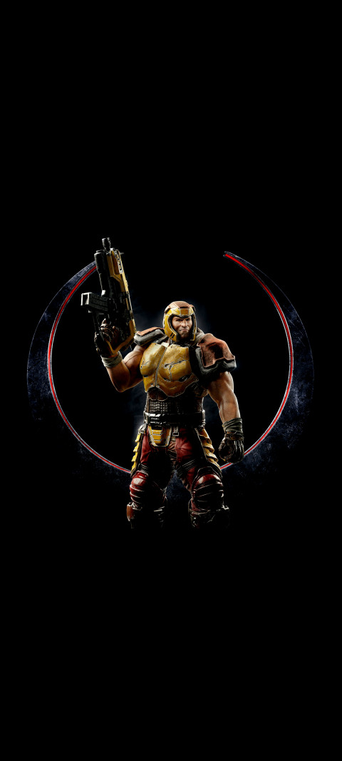 Free photo of Quake Champions Ranger Amoled Wallpaper with Fictional character