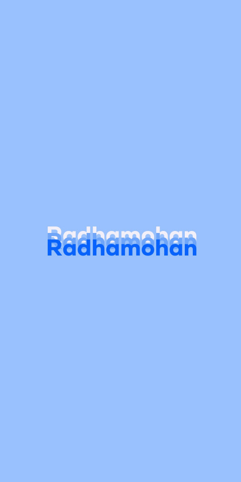 Free photo of Name DP: Radhamohan