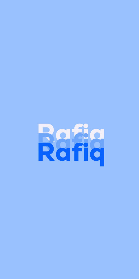 Free photo of Name DP: Rafiq