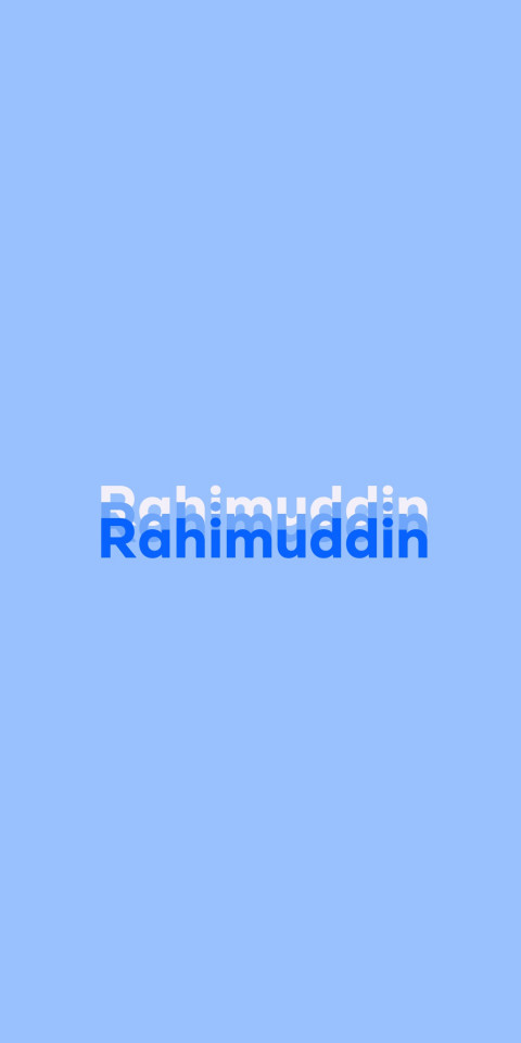 Free photo of Name DP: Rahimuddin