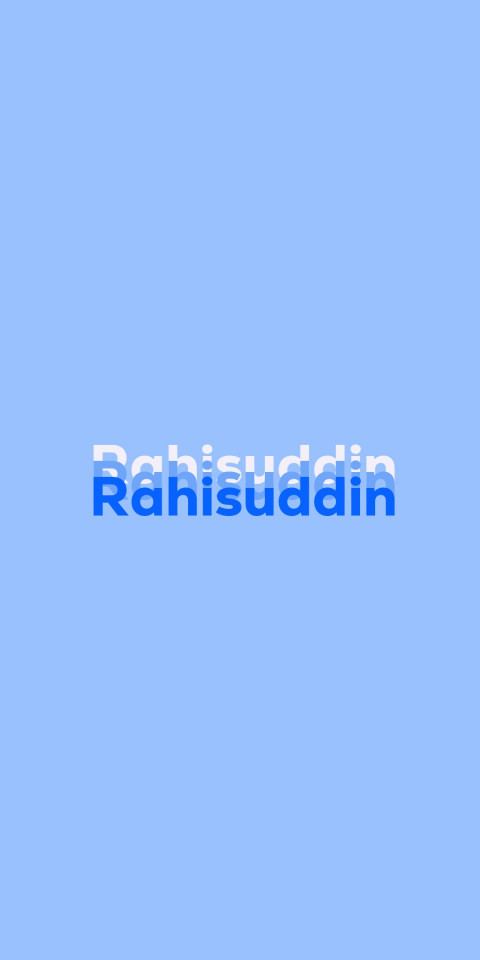 Free photo of Name DP: Rahisuddin